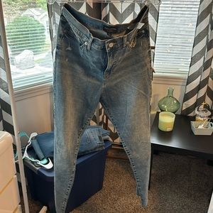 Banana Republic high rise skinny distressed